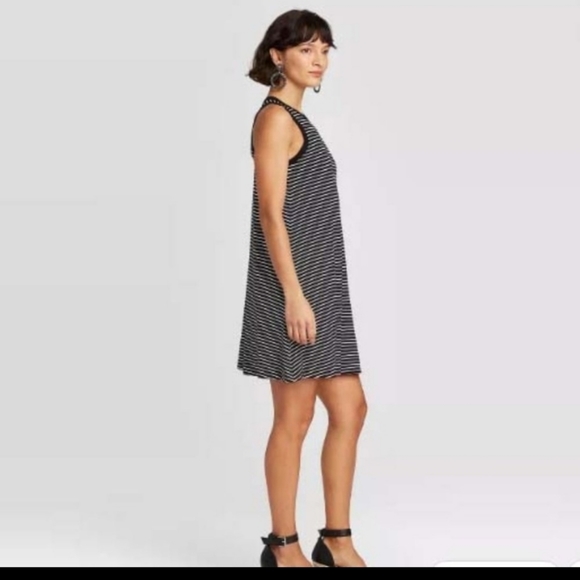 A New Day Green/White Stripe Tank Dress - Picture 8 of 8